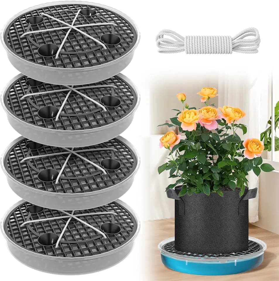 4 Stück Selbstbewässernder Stofftopf Untersetzer, 30 cm