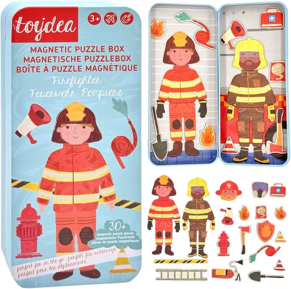 Feuerwehrmann Magnetspiel, Reisespiel Geschenk für Kinder ab 3