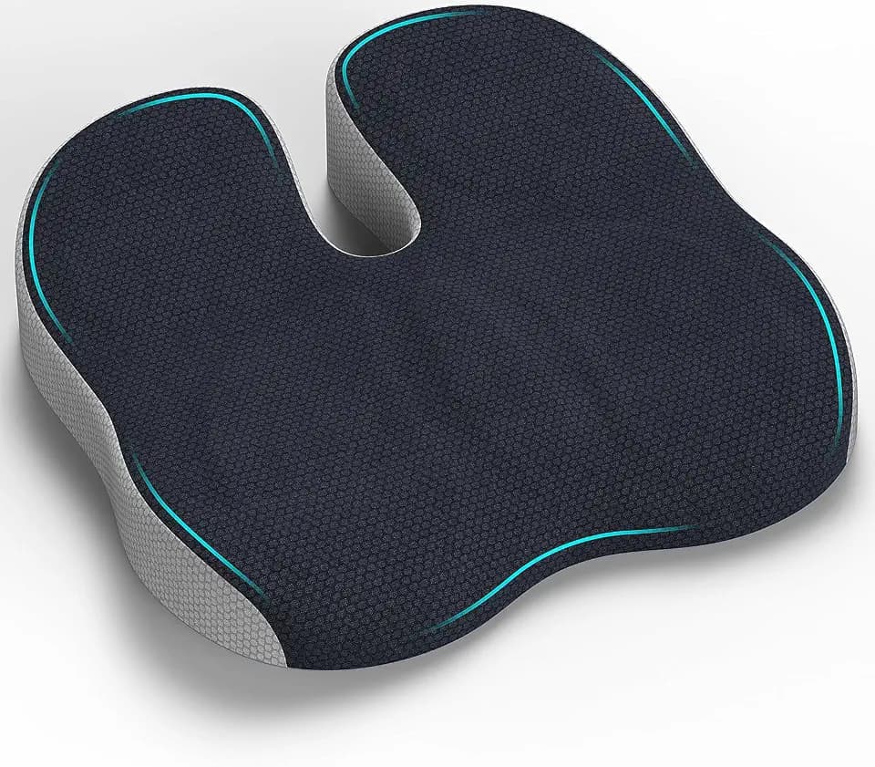 Orthopädisches Sitzkissen, Steissbeinkissen Entlastung, Ergonomisches Sitzkissens Bürostuhl, Komfortabel Sitzkissen Stuhl, Stress Abbauen Stuhlkissen Sitzpolster für Büro Auto (Dunkelgrau)