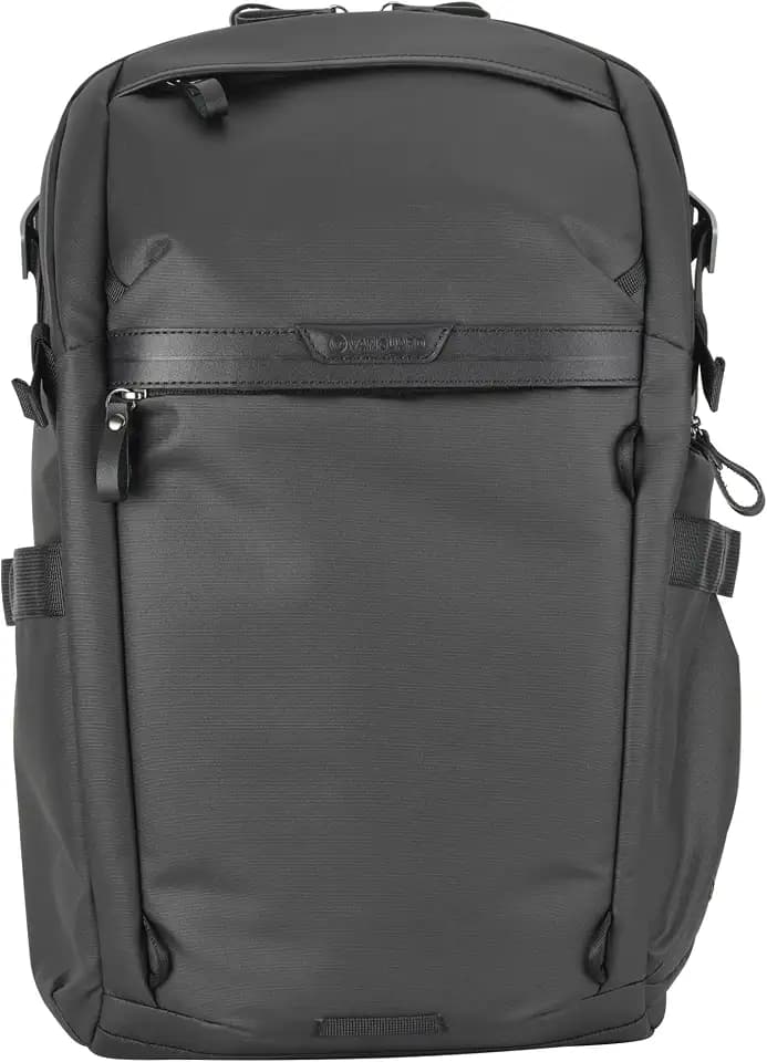 VANGUARD VEO Metro B25L Camera & Everyday Backpack (Black) – Fits 70–200mm Attached, 16" Laptop Storage, Convertible Daypack Design, Carry-On Ready