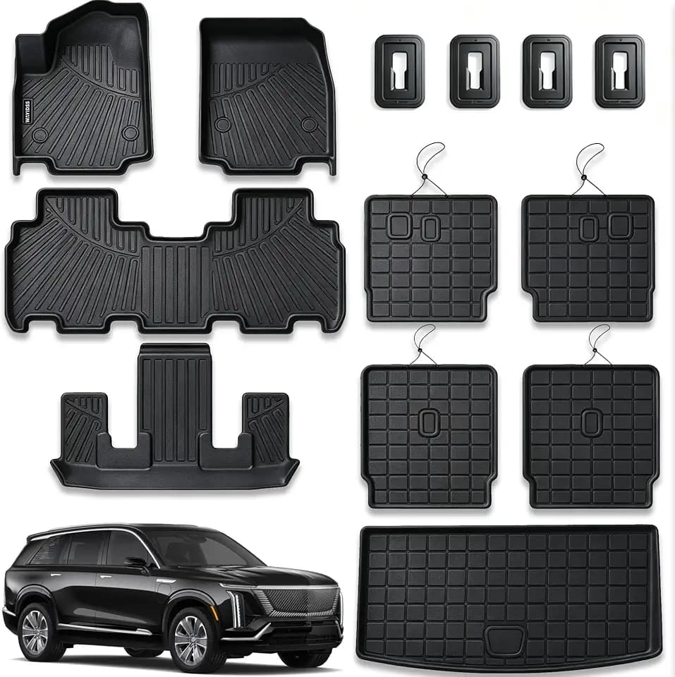 Floor Mats for 2026 2027 Cadillac VISTIQ（Vista） 6 Seat 2nd Row Captain’s