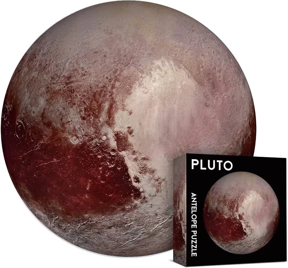 Antelope - 1000 Piece Jigsaw Puzzle for Adults, Pluto Space Puzzle, Planet Round Circle Puzzle, Solar System, High Resolution, Matte Finish, No Dust