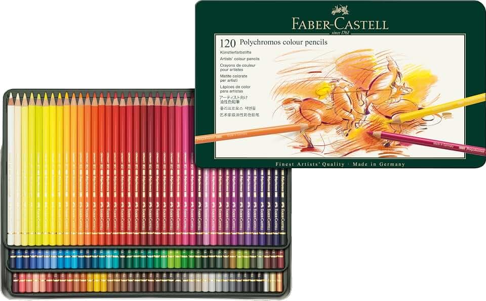 Faber-Castell - Polychromos Buntstifte Set 120 Farben Metalletui