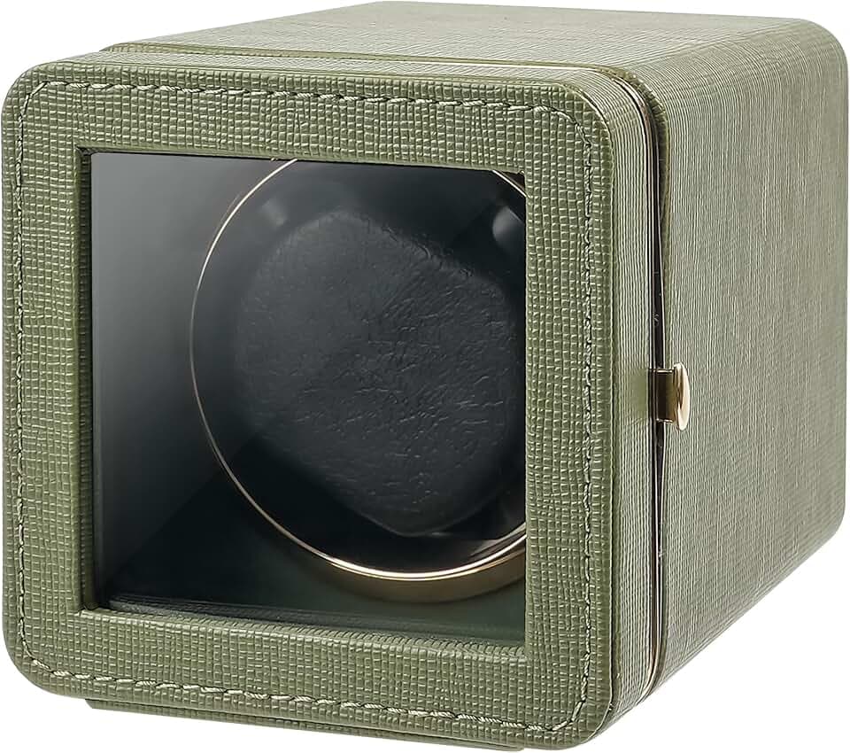 Uhrenbeweger 1 Uhren Automatik Uhrenbeweger Box für Automatikuhren USB-Ladekabel Watch Winder PU Leder Uhrengehäuse mit leisem Motor