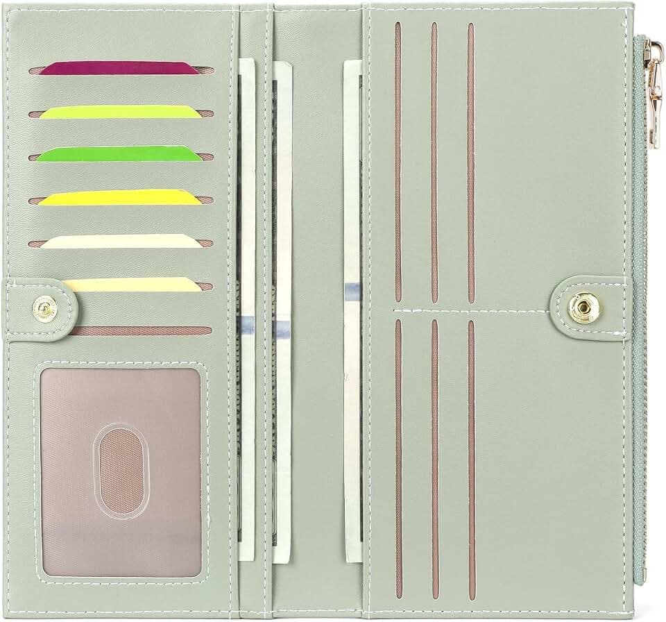 FALAN MULE Ultra Slim Womens Wallet Bifold RFID Blocking Credit Card Holder for Women