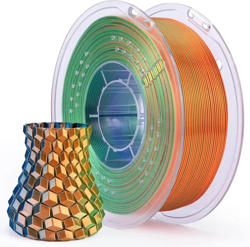 ELEGOO Silk PLA Filament 1.75mm Blau Grün Orange 1kg