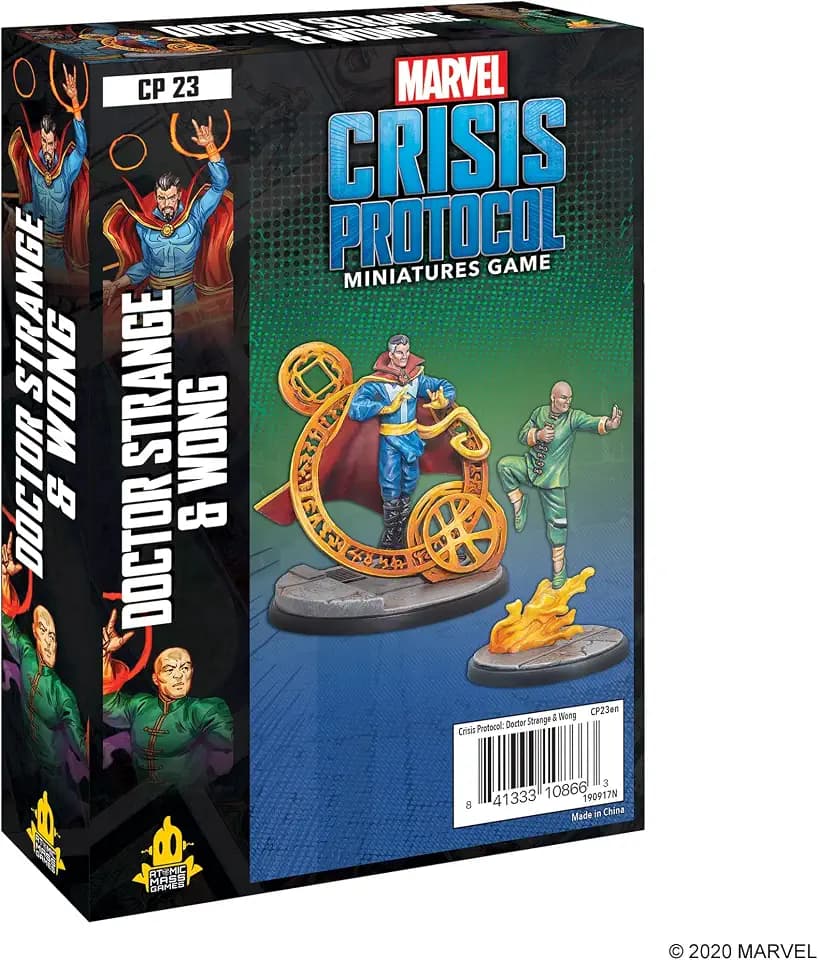 Atomic Mass Games , Marvel Crisis Protocol: Character Pack: Dr. Strange and Wong, Miniatures Game, Ages 10+, 2+ Players, 45 Minutes Playing Time