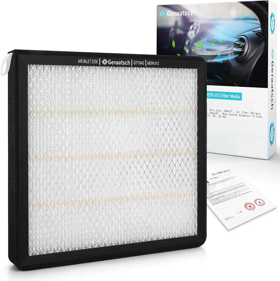 HEPA Cabin Air Filter with Activated Carbon Bean, Certified 99.95% Filtration, CF11643 for Audi A3, A3 Quattro, Q3, S3, TT Quattro; VW Jetta, Arteon, Golf, Tiguan, Atlas, GTI, Taos