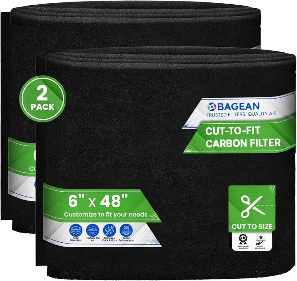 Bagean Cut to Fit Activated Carbon Filter Sheet 6” x 48” Carbon Air Filter