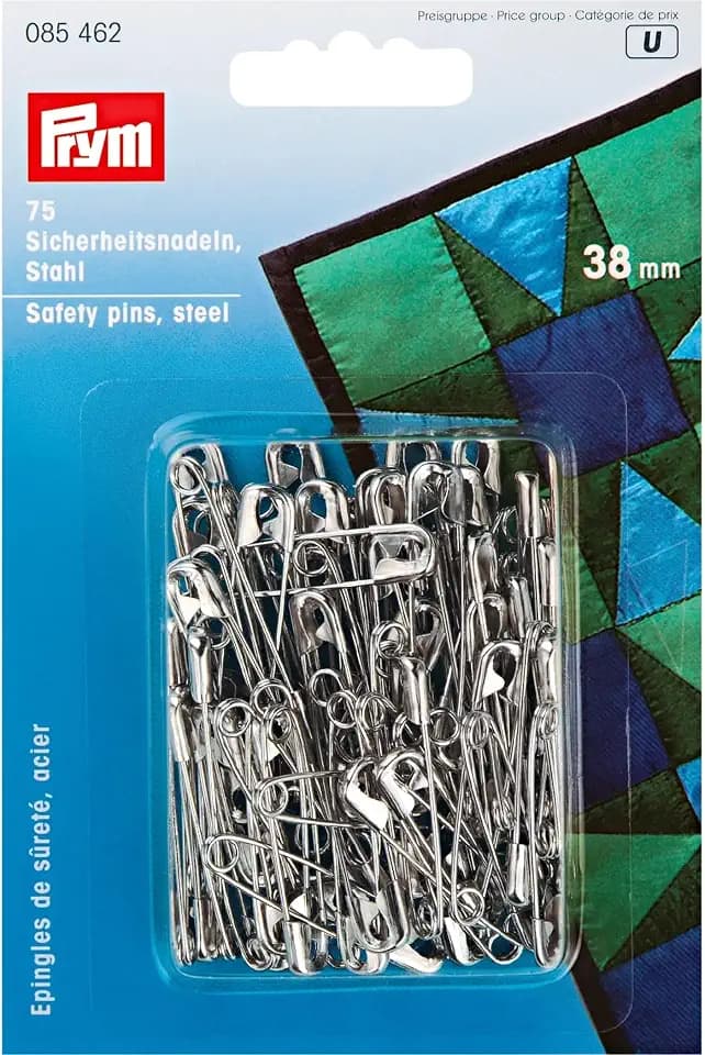 Prym 085462 Sicherheitsnadeln, 38mm, silberfarbig, 75 Stück