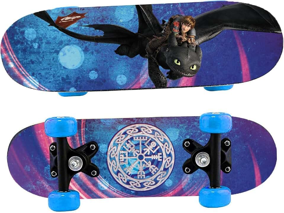 Joy Toy Dragons Mini Skateboard aus Holz 43x12x8 cm