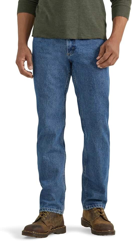 Wrangler - Jeans Herren - Regular Straight Fit - Authentics - Dunkel Stonewash