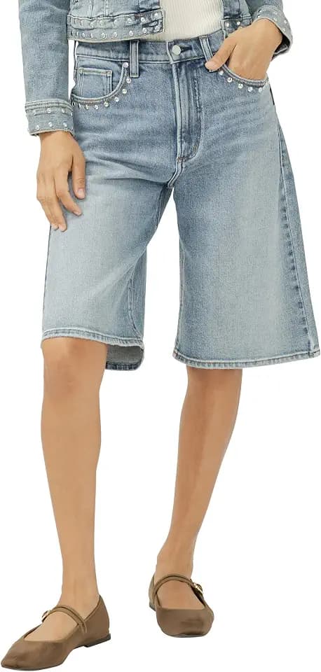 Silver Jeans Co. Women's Be Easy High Rise Long Shorts