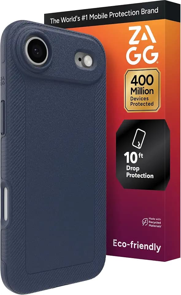 ZAGG Luxe Snap Phone Case for iPhone Air - Blue Navy, Durable Graphene for Drop Protection (10ft/3m), Slim Lightweight Design, MagSafe Compatible