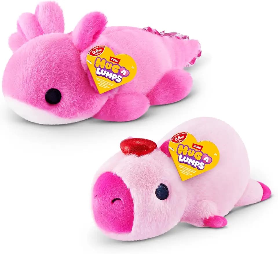 Hug-A-Lumps Love Collection Small Weighted Plush 2 Pack by ZURU – 0.75kg/1.65lbs Super-Soft Cuddly Squishy Stuffed Animal for Kids, Tweens, Teens & Adults