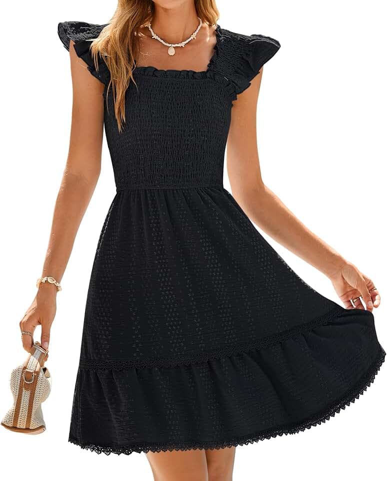 Simplee Womens Summer Casual Teen Short Dress with Pockets