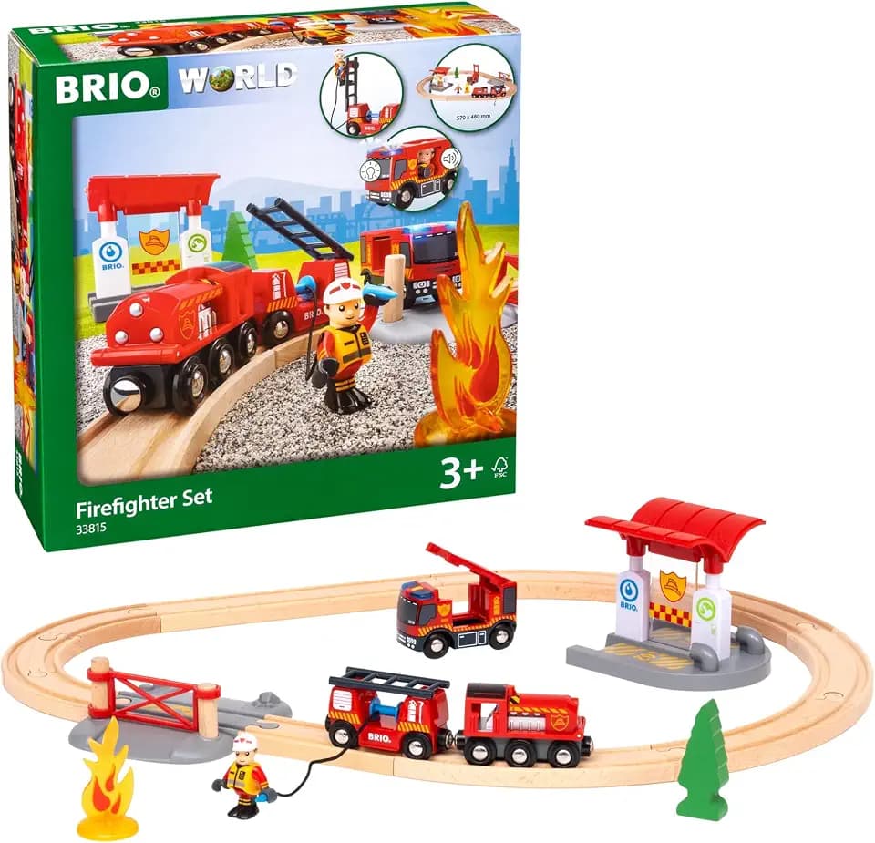 BRIO World Bahn Feuerwehr Set - Spielzeug ab 3 Jahre