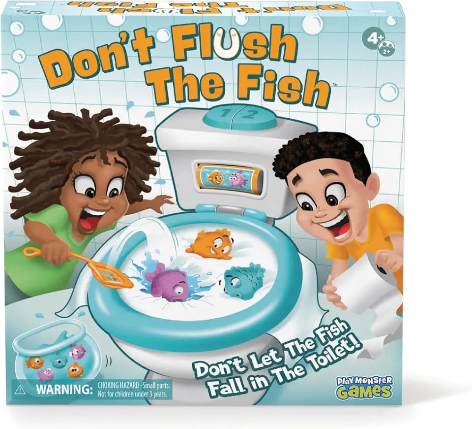 Don't Flush the Fish Board Games for Family Game Night for Kids and Adults