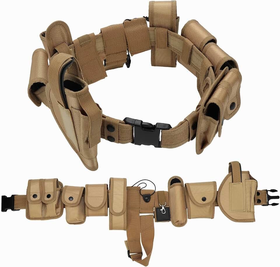 10 in 1 Utility Tactical Belt Multifunktionale Outdoor Hüfttasche Patrol Ausrüstung für Polizeiwache Sicherheit Jagd mit 9 Komponenten Taschen