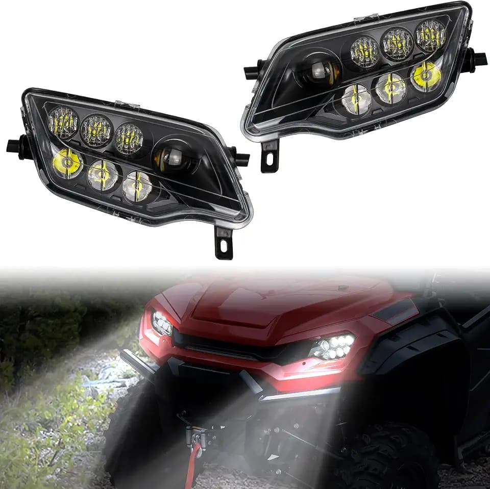 SAUTVS LED Headlight for Honda Pioneer 700 1000 520 500 Talon 1000 2015+