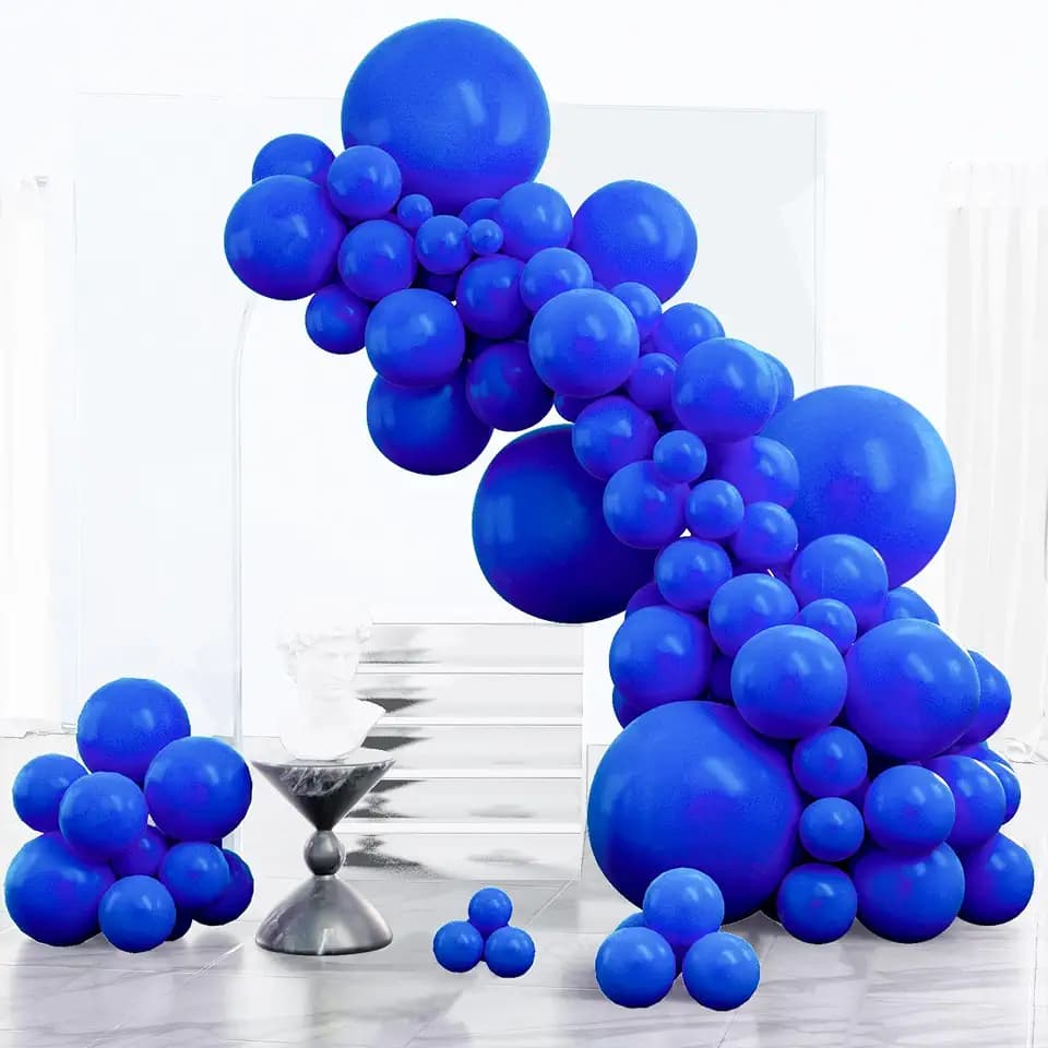 PartyWoo Royal Blue Balloons 152pcs Dark Blue Balloons Different Sizes