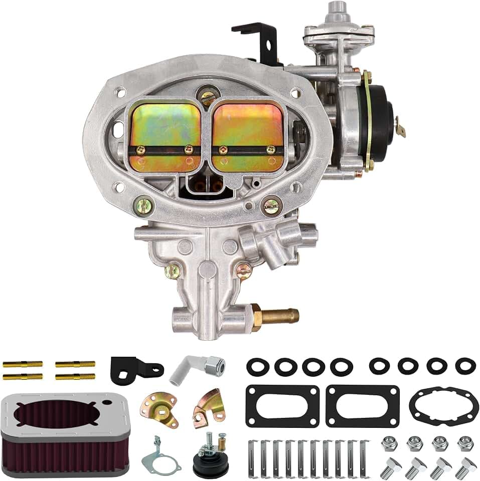 New 2 Barrel Carburetor for Weber 32/36 DFEV carburetor with air Filter assembly kit for VW Bug 1976-1983 FIAT 124 131 Dodge arrow sedan pickup Caravan Challenger Mazda B2600 2.0L 2.6L Electric Choke