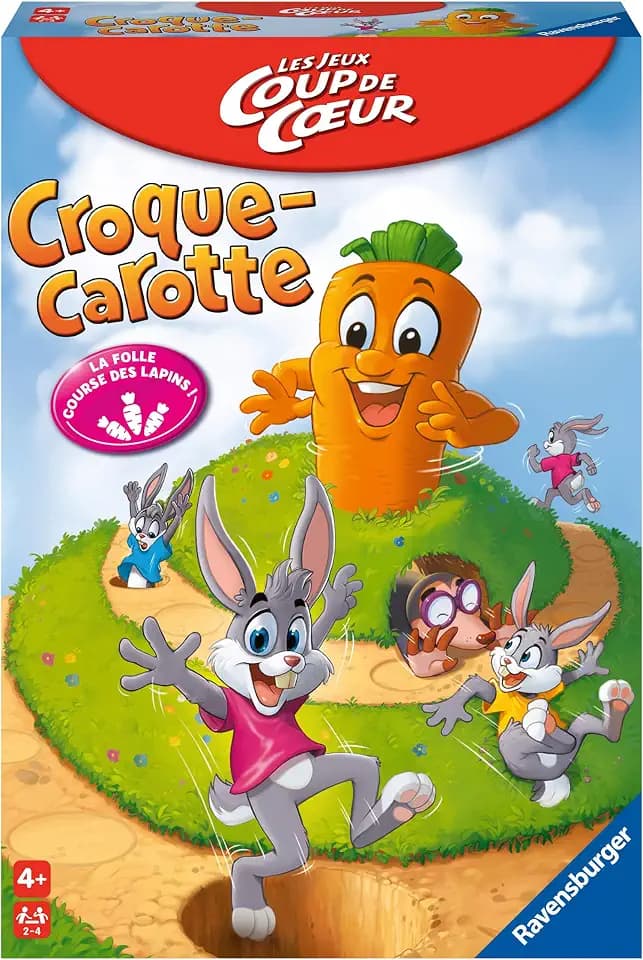Ravensburger - Croque Carotte - Lustiges Brettspiel - Kinder und Eltern - Compact Boat® -Größe - Für 2 bis 4 Spieler ab 4 Jahren - Gemischt - 22324 - Französische Version