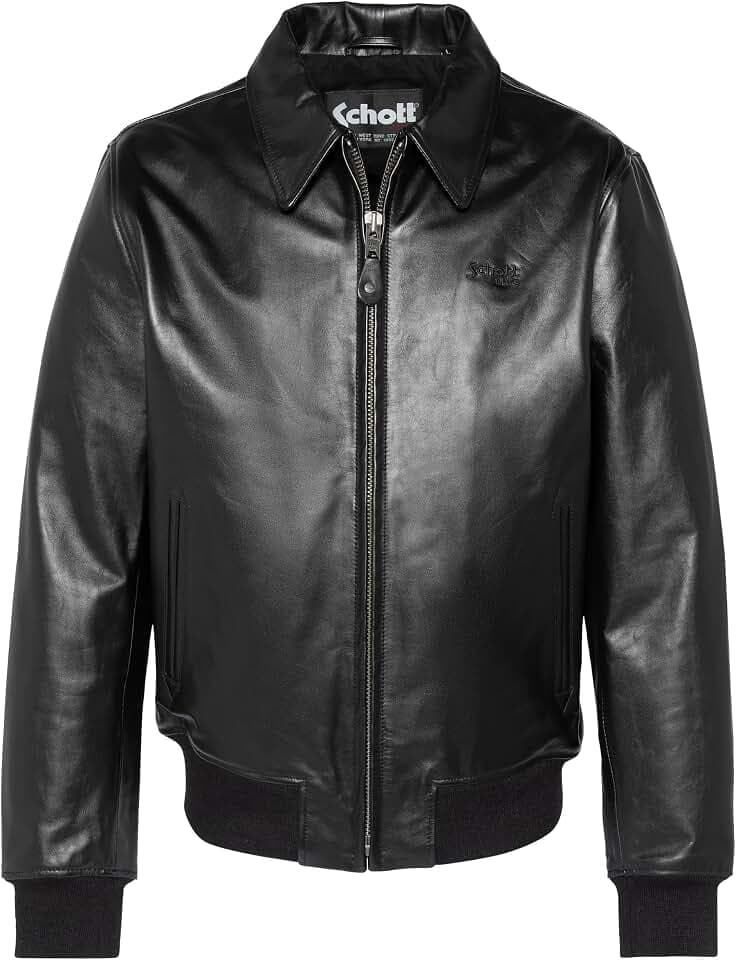 Lässige Jacke aus Leder mit Reißverschluss und Rand an der Seite