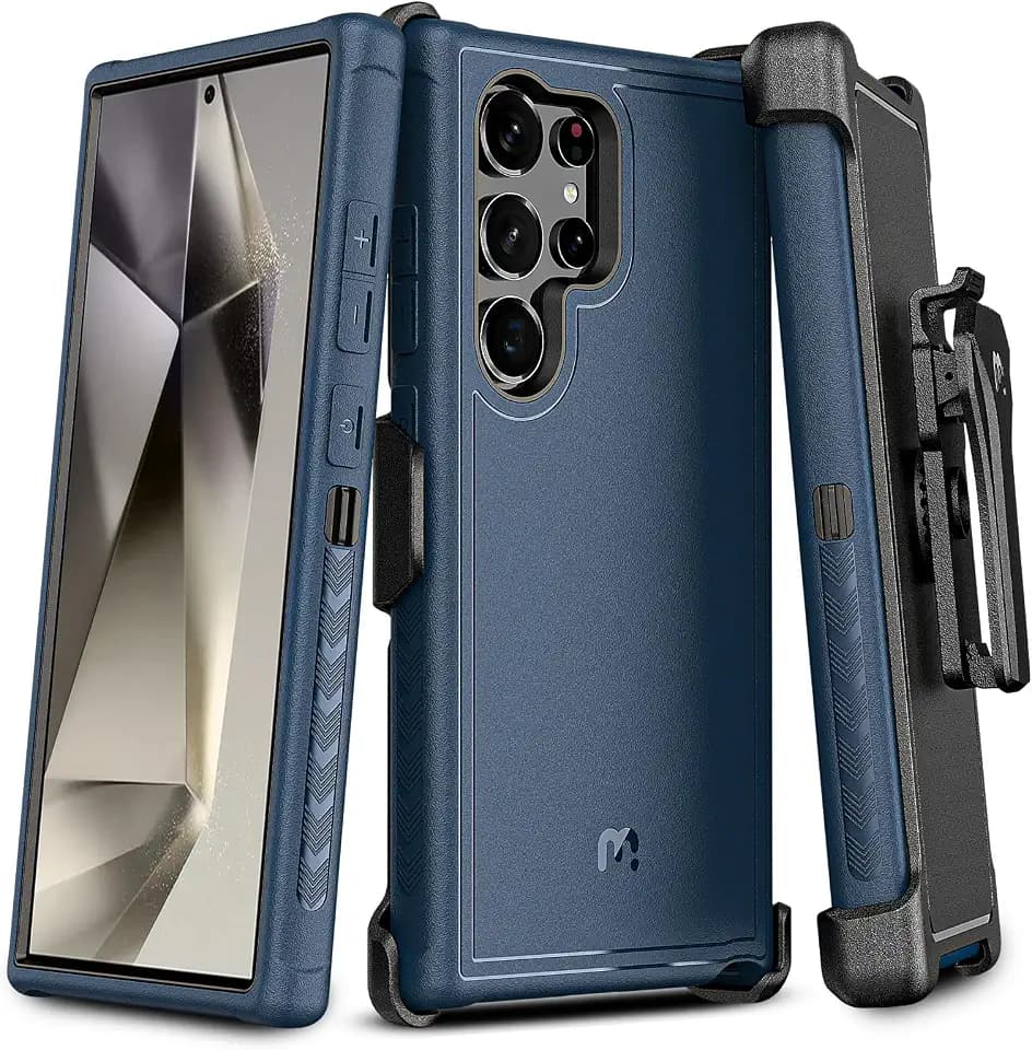 M MYBAT PRO for Samsung Galaxy S24 Ultra Case with 360° Rotating Stand