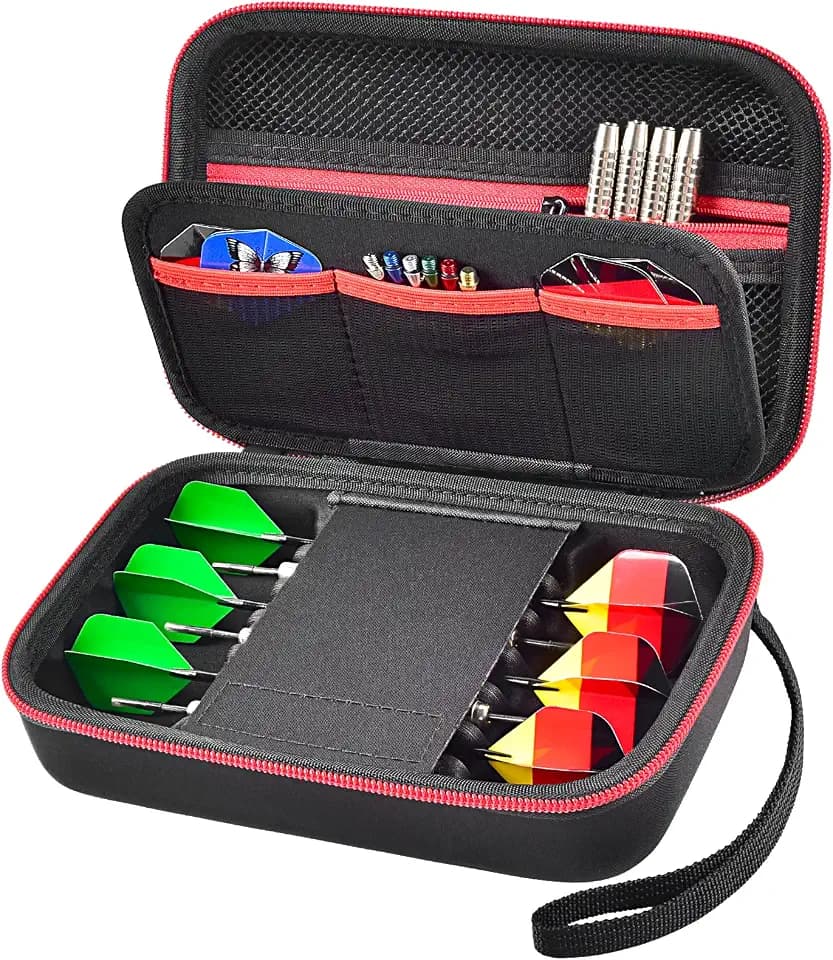 Boobowl Darttasche Organizer für Stahlspitze und weiche Dartpfeile, Dart-Tragetasche, passend für Dartspitzen, Schäfte, Flights und Zubehör