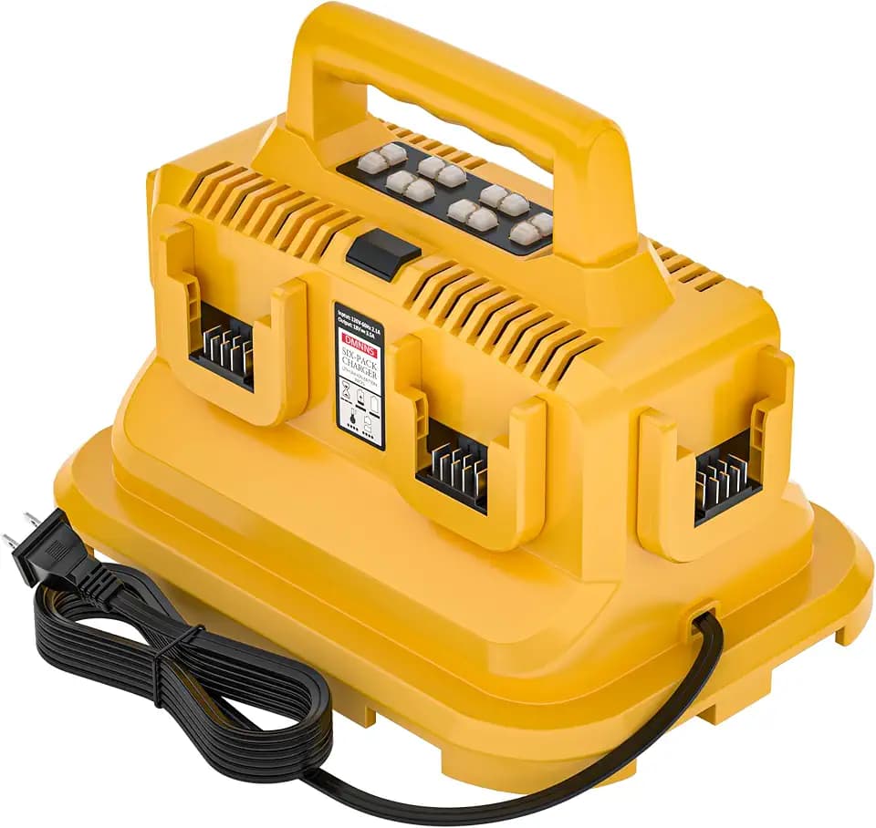Upgraded 6-Ports Rapid Battery Charger Station for Dewalt 20V/60V Charger