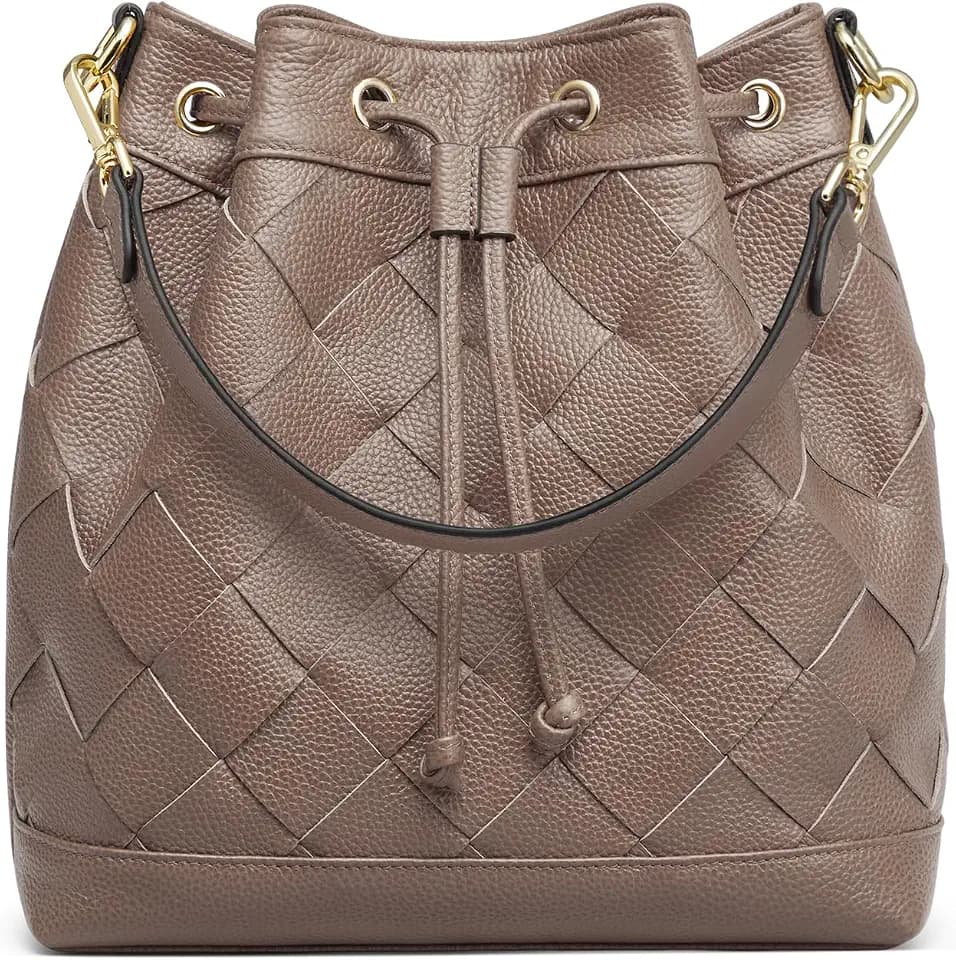 Kattee Leather Tote Bag for Women, 3-Piece Shoulder Bag Set