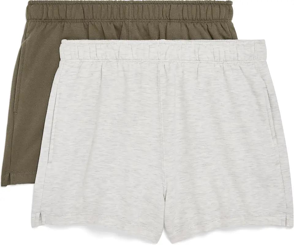 Danskin Women's 2 Pack Cozy Fleece Pull-on Lounge Shorts with Pockets