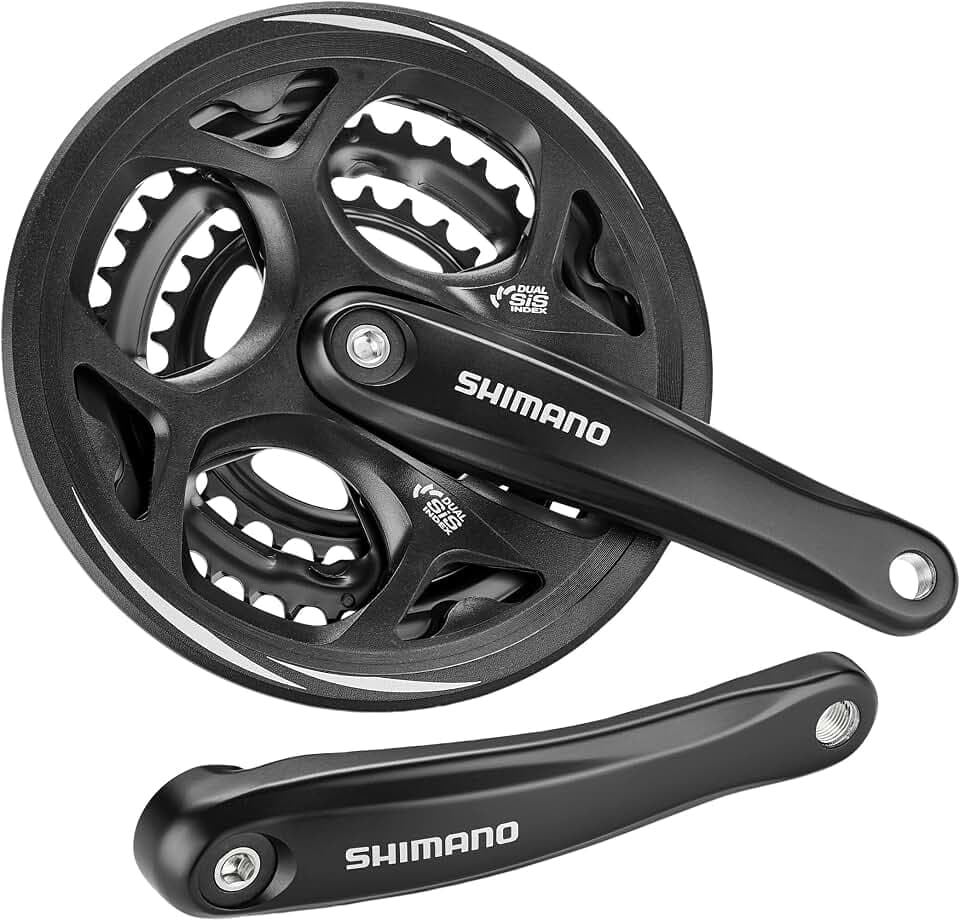 SHIMANO Kurbelgarnitur 8-Gang schwarz FC-M311 48/38/28T 175mm