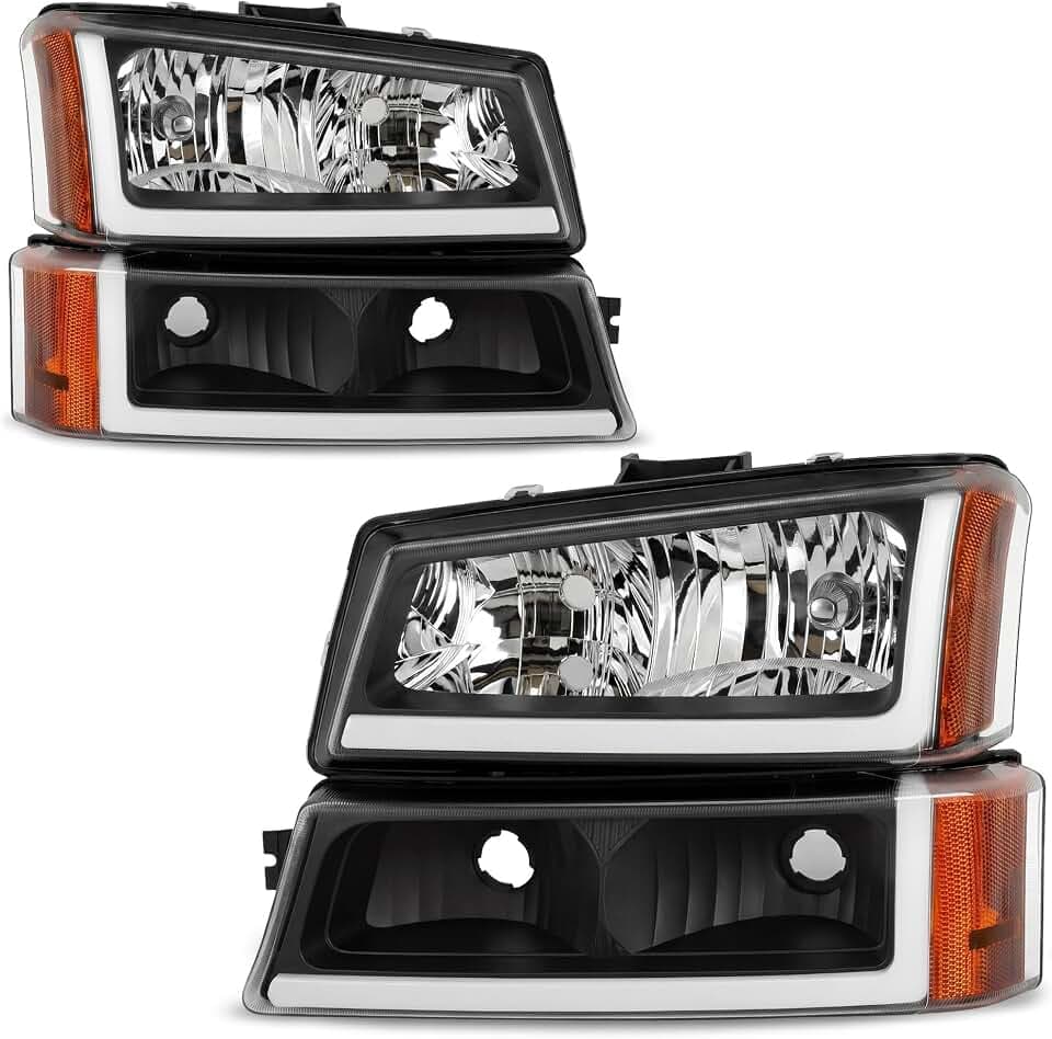AUTOSAVER88 LED DRL Headlights Compatible with 03-06 Chevy Silverado