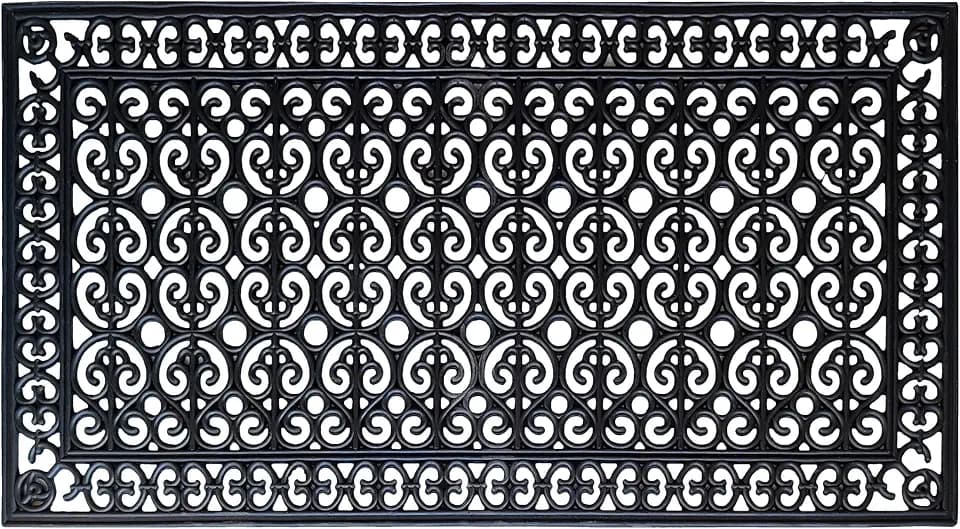 A1HC Large Outdoor Rubber Door Mat 30”x60” - Heavy Duty Non Slip Waterproof Floor Mat, Dirt Trapper Shoe Scraper, All Weather Drainage Doormat for Front Door, Entryway, Patio, Indoor Outdoor Use