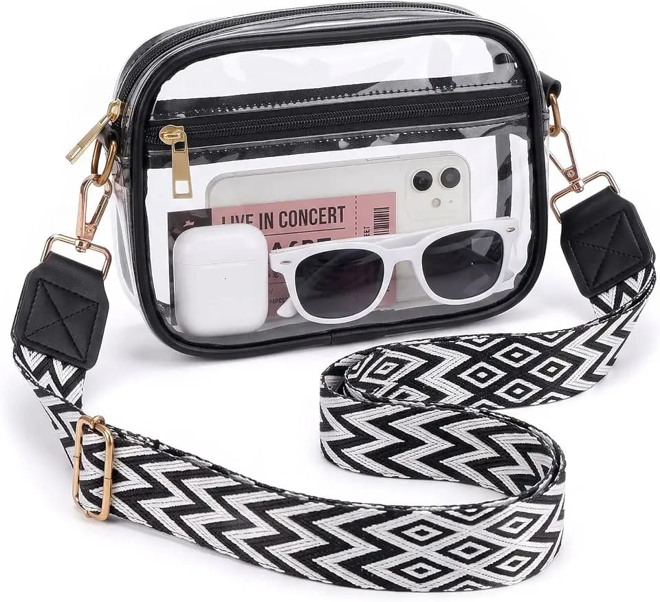 Clear Bag for Stadium Events, Concerts, Crossbody Purse for Women