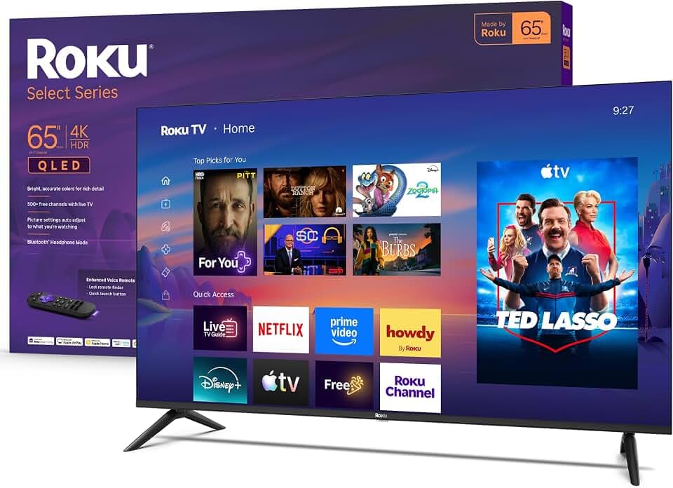 Roku 65-Inch Select Series Smart TV 2026-4K (2160p) QLED TV TV