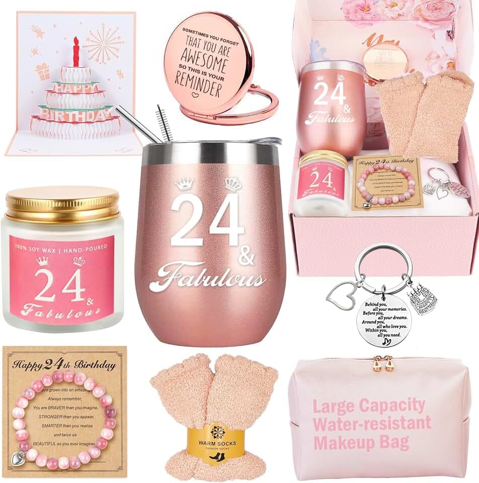 Awfrky 24. Geburtstag Frau, Geschenke für 24 Jährige Frauen, Lustige Coole Geschenke für Frau Schwester Ehefrau Tante Beste Freundin Nichte