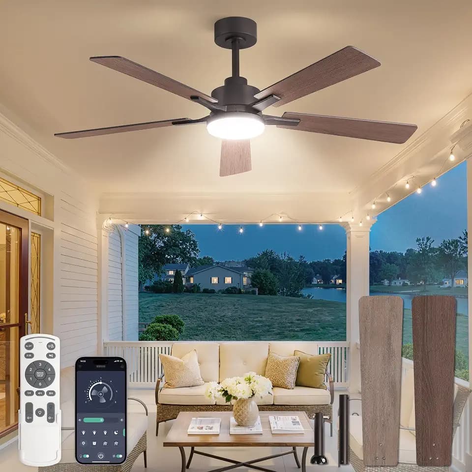 Fanbulous 52 Inch Ceiling Fans with Lights DC Motor, Remote & APP Control