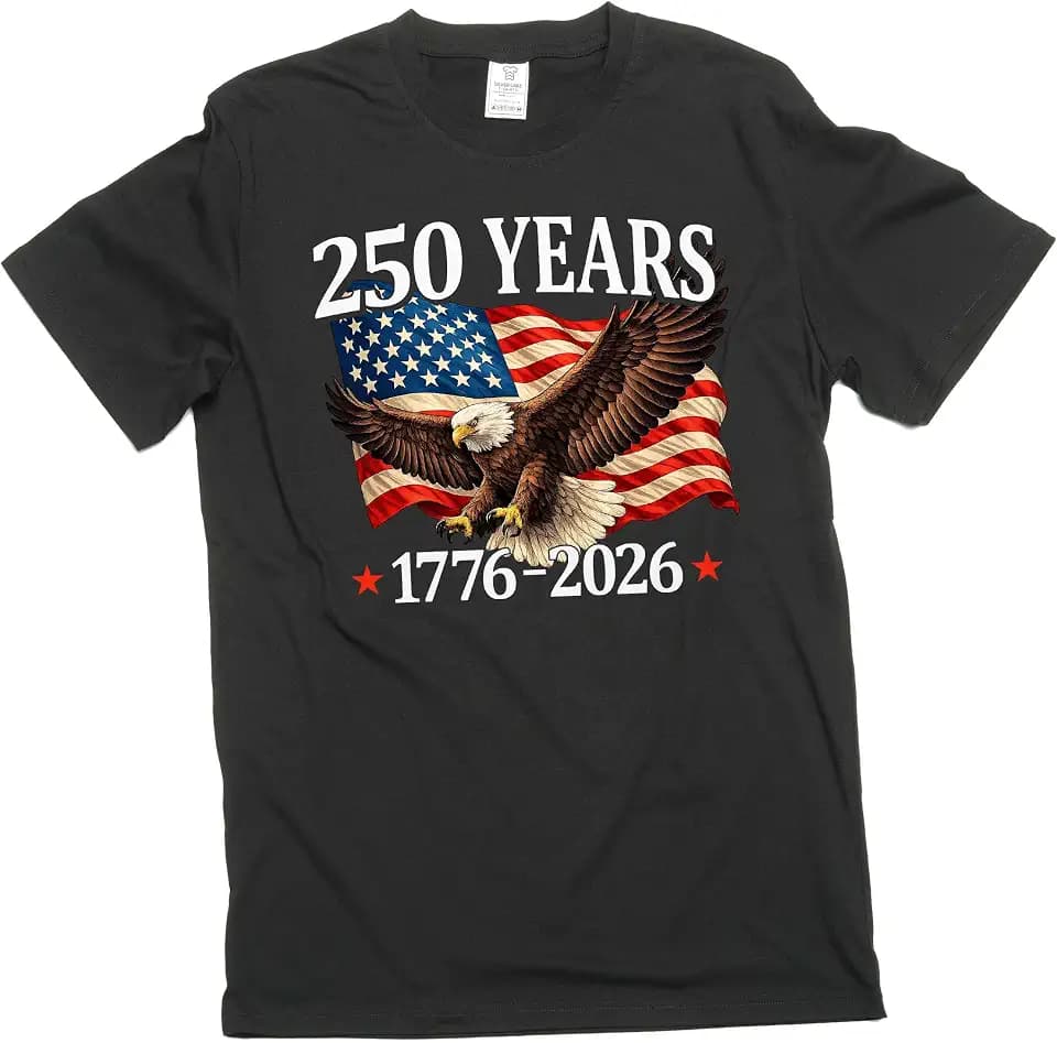 Silver Lake T-shirts 250 Years US Independence Day T-Shirt 4th of July 1776-2026 Patriotic Tee