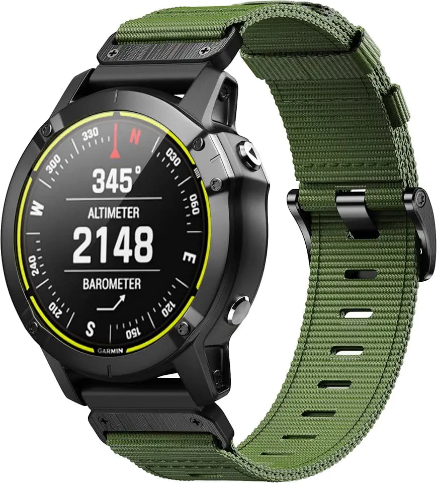 Nylon Kompatibel mit Garmin Fenix 6/Fenix 7/Fenix 5, Sport Ersatz für Garmin Epix/Forerunner 935/945