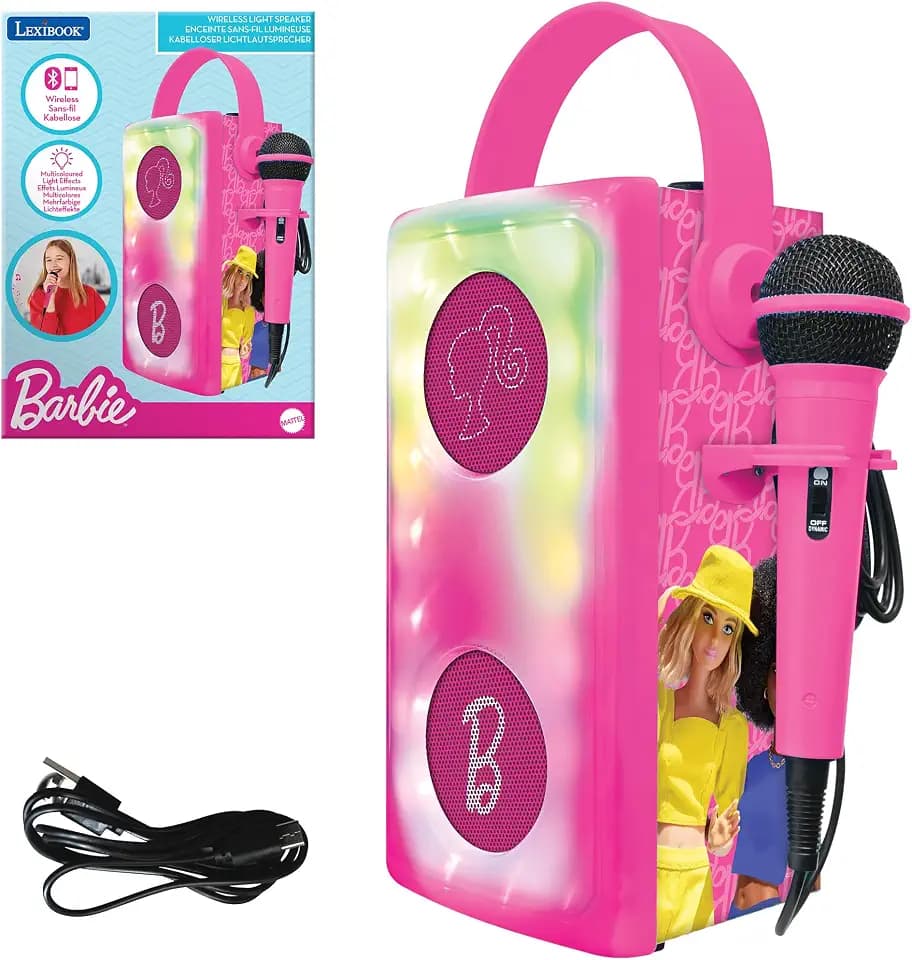 Lexibook, Barbie, Bluetooth-Lautsprecher, pink, BTP185BBZ