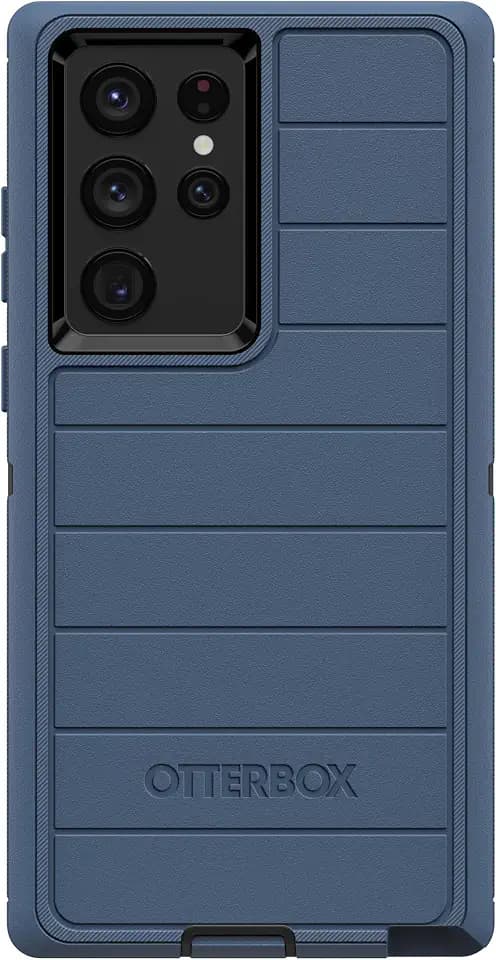 OtterBox Samsung Galaxy S22 Ultra (Only) - Defender Series Case - Dark Tide (Blue & Black) - Case Only - Screenless - Rugged & Durable - with Port Protection - Non-Retail Packaging