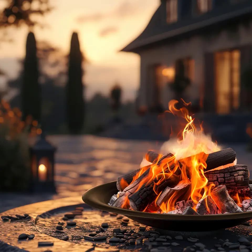 Fire Bowl - 24in Firepit Insert for DIY Fire Ring or Replacement - High Temp Finish - Firepits for Outside Wood Burning by Pure Garden