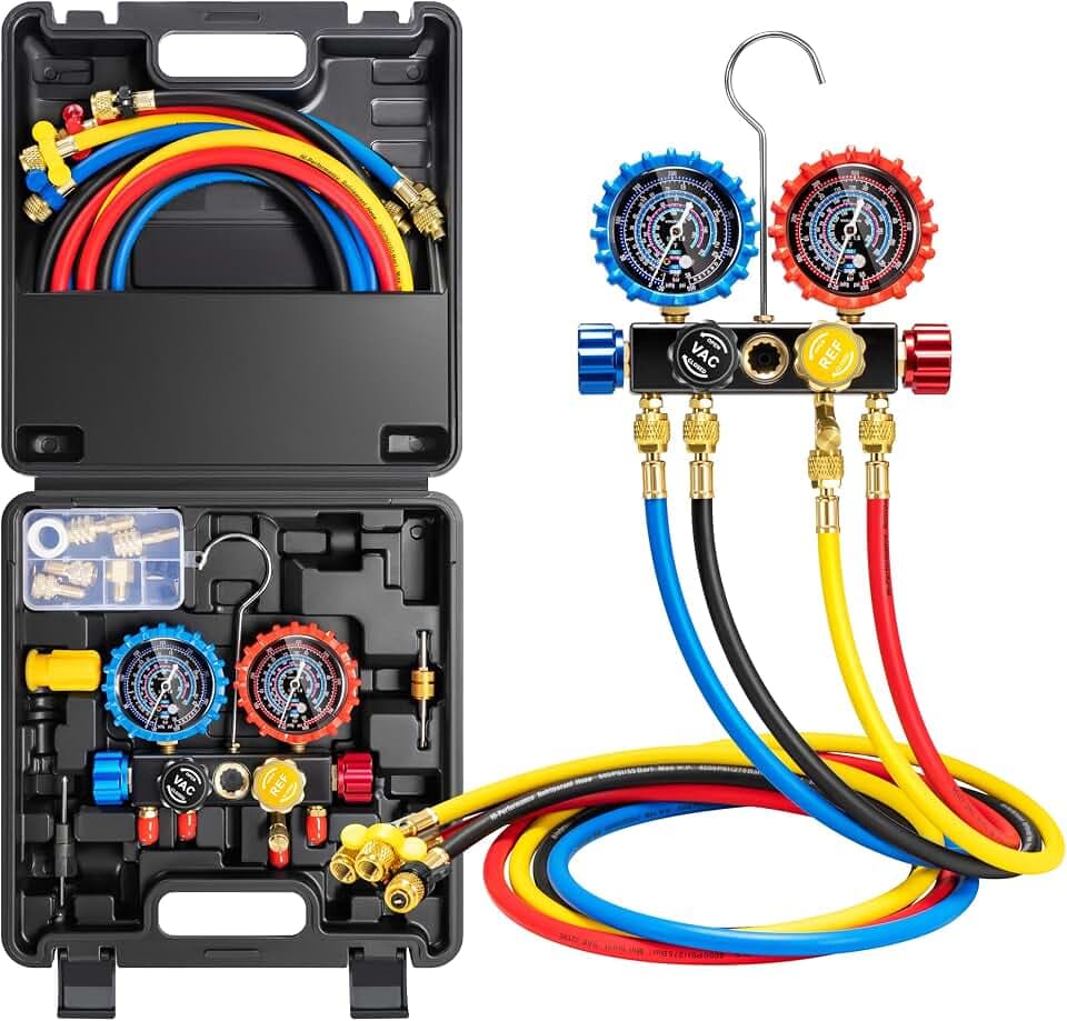 VIVOHOME HVAC Manifold Gauge Set for R410a R454B R32 R22 Refrigerant