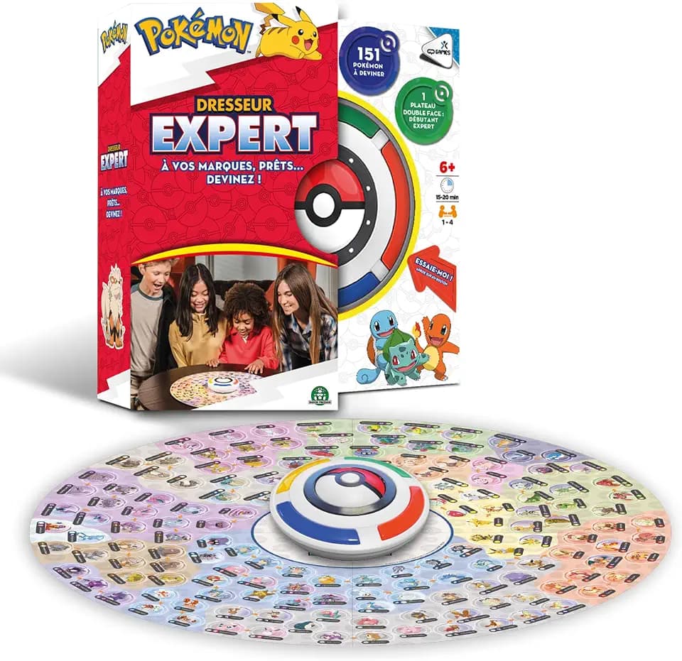 ZANZOON, Pokémon GPK01 Expertentrainer, Verspieltes und dynamisches Gesellschaftsspiel, seien Sie der Erste, der das Pokémon erraten, für bis zu 4 Spieler, für Kinder ab 6 Jahren