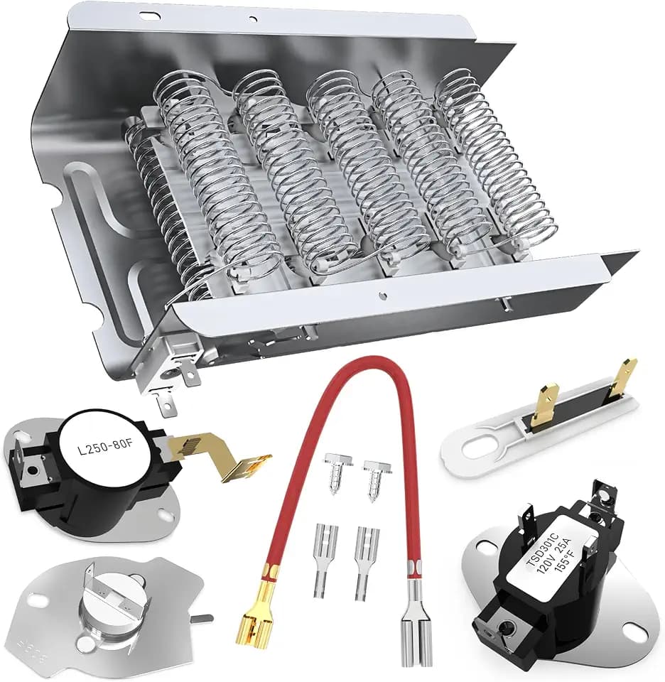 UPGRADE 279838 Dryer Heating Element for Whirlpool Wed4815ew1 Maytag Centennial Medc215ew1 Kenmore 70 80 Series Model 110 Amana Ned4655ew1 Roper Admiral, Replaces W10724237 2406026 3403585 3398064