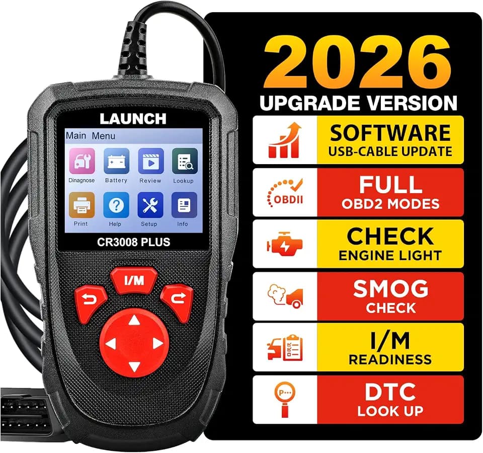 LAUNCH CR3008 Plus OBD2 Diagnosegerät Auto für alle Fahrzeuge (Schwarz)