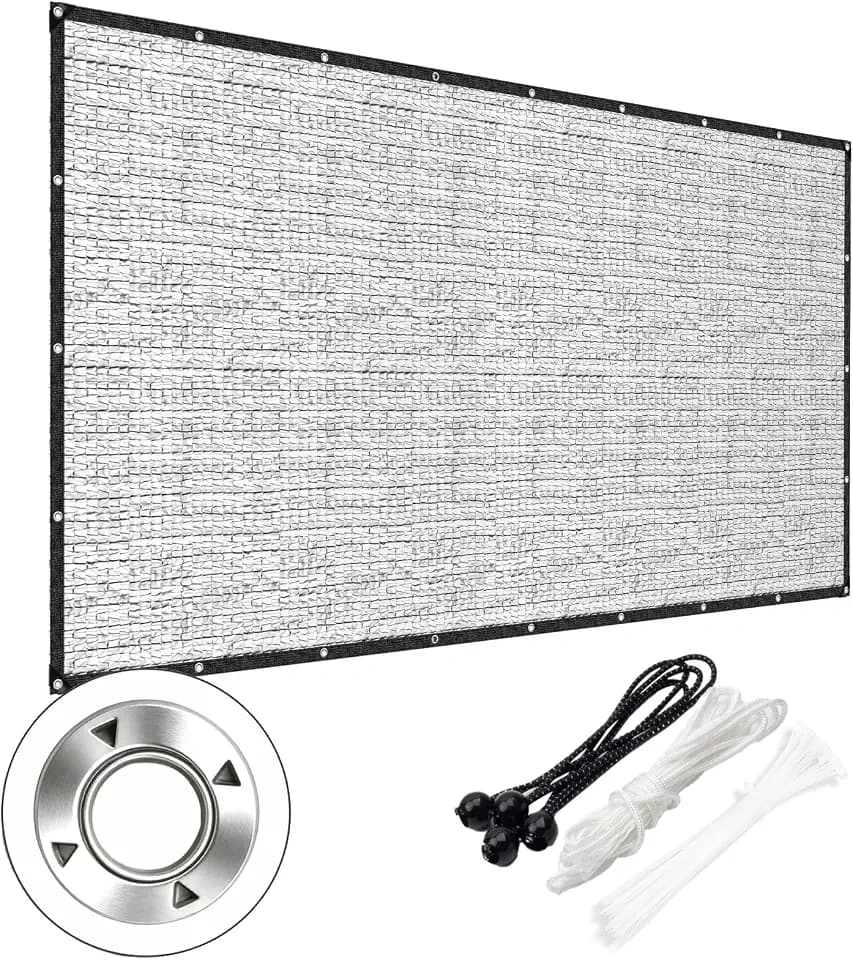 99% Aluminet Shade Cloth, 10x20 FT Heat Reflective Tarp for Blocking Sun